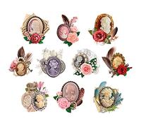 Ideen mit Herz Diseños 3D, troquelados, aprox. 7 - 10 cm, 10 unidades en bolsa, imágenes para manualidades y decoración, para hacer tarjetas de felicitación, motivos de imagen para scrapbooking y