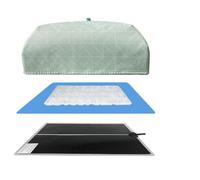 Ideen mit Herz Esterilla de calefacción para resina epoxi, accesorios epoxi, incluye alfombrilla de silicona, molde de fundición y cubierta aislante, 3 niveles de calor, con función de temporizador