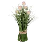 Ideen mit Herz Hierba decorativa con botones | Hierba esférica | manojo de hierba | hierba decorativa con flores rosas | 30 cm de alto