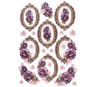 Ideen mit Herz Hoja de pegatinas en relieve 3D | Pegatinas | con efecto 3-D | DIN A4 hoja con diferentes motivos (marco barroco 3)