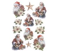 Ideen mit Herz Hoja de pegatinas en relieve 3D | Pegatinas | con efecto 3-D | DIN A4 hoja con diferentes motivos (Papá Noel 03)