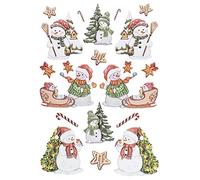 Ideen mit Herz Hoja de pegatinas Pegatinas en relieve | con efecto 3D | Hoja Din A4 (muñecos de nieve 2)