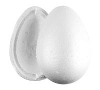 Ideen mit Herz Huevo de poliestireno, en 2 mitades, grande y divisible, 20 cm de alto, 14 cm de diámetro, 1 unidad