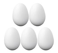 Ideen mit Herz Huevos de poliestireno, 5 unidades, 10 cm de alto, diámetro aprox. 7 cm, espacios en blanco para manualidades