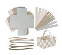 Ideen mit Herz Ideas con cestas Tejidas con Corazones | Hecho de Papel | para Manualidades y Trenzado | Cesta de Pascua | Decoración | Cesta de Regalo | Embalaje | 12 cm x 8 cm x 6,5 cm | 10 Piezas (