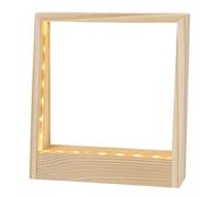 Ideen mit Herz Marco de madera LED | Iluminación blanca cálida | para fotos, mapas, imágenes, etc. | Pintura de diamantes | 31 LED | 17 cm x 18,4 cm x 5 cm
