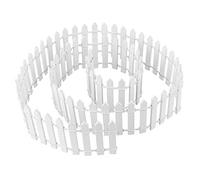 Ideen mit Herz Mini valla de madera, 90 cm largo, recortable, pequeña para manualidades y decoración, en miniatura modelismo, casa muñecas, terrario, jardín, maceta (Diseño 2, 5 alto, color blanco)