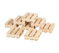 Ideen mit Herz Minipalés de madera decorativos, ideales para manualidades o como posavasos de bebidas (5 x 3,8 x 1,2 cm, 8 unidades)