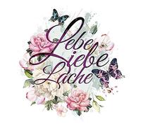 Ideen mit Herz Motivo Transferencia térmica | Din A4 | filigrana sin fondo | Decora textiles como camisetas y bolsos con motivos para planchar | Diseño textil DIY (Lebe Liebe Lache)
