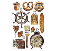 Ideen mit Herz Pegatinas | Calcomanías | Hojas de pegatinas con varios motivos, tamaño de hoja 15 x 10 cm (Nostalgie 2)