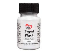 Ideen mit Herz pintura acrílica metalizada Royal Flash | con las partículas de brillo más finas | metálica | 50 ml (blanco)
