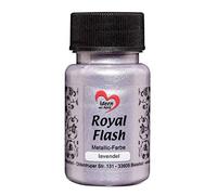 Ideen mit Herz pintura acrílica metalizada "Royal Flash" | con las partículas de brillo más finas | metálica | 50 ml (lavanda)