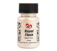 Ideen mit Herz pintura acrílica metalizada Royal Flash | con las partículas de brillo más finas | metálica | 50 ml (crema)