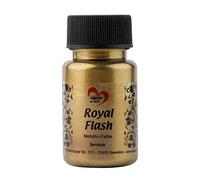 Ideen mit Herz pintura acrílica metalizada Royal Flash | con las partículas de brillo más finas | metálica | 50 ml (bronce oro)