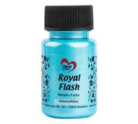 Ideen mit Herz pintura acrílica metalizada Royal Flash | con las partículas de brillo más finas | metálica | 50 ml (azul cielo)