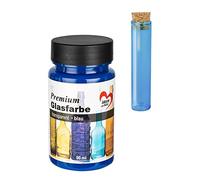 Ideen mit Herz Pintura para cristal premium, transparente, resistente al agua, 90 ml (azul)