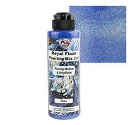 Ideen mit Herz Royal Flash Pouring Mix 2en1 | Medio de Vertido y Pintura Acrílica Metálica con Efecto Purpurina | 180 ml | no requiere más mezcla con fluido, medio o aceite de silicona (color azul)