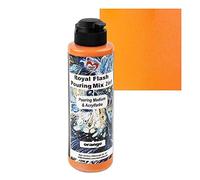Ideen mit Herz Royal Flash Pouring Mix 2en1 | Medio de Vertido y Pintura Acrílica Metálica con Efecto Purpurina | 180 ml | no requiere más mezcla con fluido, medio o aceite de silicona (color naranja)