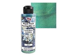 Ideen mit Herz Royal Flash Pouring Mix 2en1 | Medio de Vertido y Pintura Acrílica Metálica con Efecto Purpurina | 180 ml | no requiere más mezcla con fluido, medio o aceite de silicona (color verde)