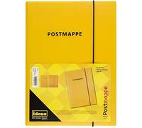Idena 10021 - Carpeta de correo, PP, DIN A4, con banda elástica, amarillo, 1 pieza, 23,7 x 32,3 cm