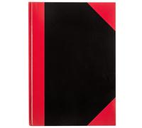 Idena 10147 - Cuaderno DIN A5, 96 hojas, 70 g/m², cuadriculado, tapa dura, rojo/negro, 1 ud.