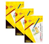 Idena 10390 - Bloc de notas Idena, DIN A4, 100 hojas, 70 g/m², Schön Dick, 3 unidades