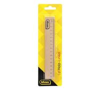 Idena 10852 - Regla de 16 cm de longitud, regla de madera con escala de milímetros y centímetros, para escuela y oficina