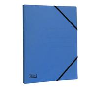 Idena 11101 - Carpeta de anillas Eco de cartón en DIN A4, carpeta en azul con lomo de 20 mm y mecanismo de 2 anillas, goma elástica sobre esquina