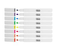 Idena 11130 - Resaltador, 8 piezas en colores brillantes, punta de cuña con ancho de línea de 1-4 mm