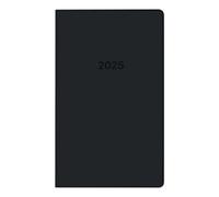 Idena 11147 - Agenda de bolsillo 2025, Ladytimer en formato 8,7 x 15,3 cm, 1 mes en 2 páginas, agenda con tapa flexible en negro y cuadernillo de direcciones