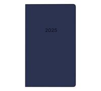 Idena 11152 - Agenda de bolsillo 2025, formato 8,7 x 15,3 cm, 1 mes en 2 páginas, agenda con tapa flexible en azul y libreta de direcciones