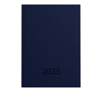 Idena 11155 - Agenda de bolsillo DIN A7 2025, 1 semana en 2 páginas, agenda con tapa Balaton en azul y perforación en las esquinas