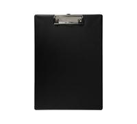 Idena 11373 - Portapapeles para DIN A4, formato vertical, portapapeles revestido de PVC negro, certificado FSC-Rec