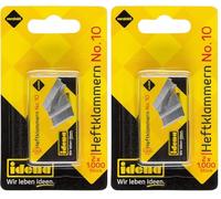 Idena 12094 - Grapas, nº 10, 2 x 1.000 piezas, galvanizadas (Paquete de 2)