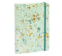 Idena 12251 - Cuaderno Sparkle Mint, cuadriculado, 14 x 20 cm, 192 páginas, 100 g/m², con bolsillo de ranura, cinta y cierre de goma, 1 unidad.