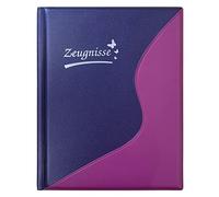 Idena 20102 - Carpeta de certificados DIN A4, 12 bolsillos, a prueba de documentos, color violeta, carpeta de documentos, 1 ud.