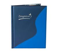 Idena 20103 - Carpeta de informes DIN A4, 12 bolsillos, a prueba de documentos, azul, carpeta de documentos, 1 ud.