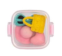 Idena 20112 - Goma de borrar en caja, 4 accesorios de moda