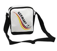 Idena 21560 - Bolso Bandolera (2 Compartimentos, Aprox. 17 x 21 cm), diseño de fútbol, Color Blanco y Negro, Blanco, 21, Bolso Bandolera