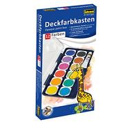 Idena 22061 - Caja de pintura opaca con 12 colores y 1 tubo de blanco opaco, optimo para el jardín de infancia, la escuela y el hogar