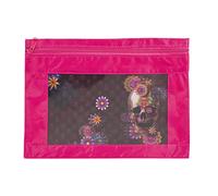 Idena 22063 - Estuche escolar con 3d diseño de pluma, mäppche, 27 piezas, colores surtidos/multicolor