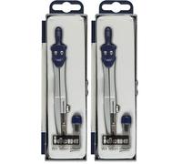 Idena 22076 - Brújula escolar con cables de repuesto, plata, 1 ud. (Paquete de 2)
