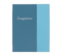 Idena 22089 - Carpeta para certificados con 10 fundas transparentes, carpeta para documentos A4, álbum de fotos en azul pastel, carpeta para certificados, documentos y mucho más