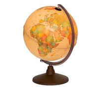 Idena 22904 - Globo luminoso, estilo antiguo, con iluminación LED e interruptor de encendido/apagado, diámetro aprox. 30 cm, imagen de mapa físico y político