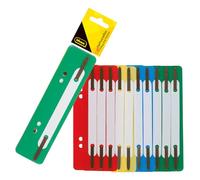Idena 300411 - Tiras de archivo, 10 piezas, en 4 colores, de plástico