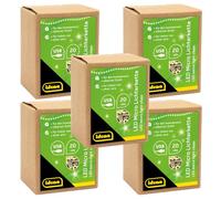 Idena 30256-5-Micro Luces Hadas con 20 LED en Blanco cálido, 5 Piezas, con Enchufe USB, Cada una de 1,25 m de Largo, para decoración de Interiores, para Manualidades, Multicolor, One Size