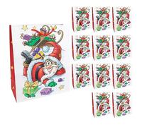 Idena 30345-12 - Bolsas de regalo de Papá Noel, 12 unidades, 26 x 32 x 12 cm, bolsas de papel, bolsas de regalo, bolsas de Navidad