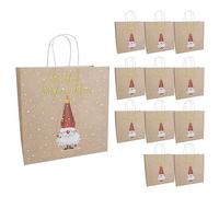 Idena 30362-12 - Bolsas de regalo (12 unidades, 28 x 28 x 15 cm, bolsas de papel, bolsas de regalo, bolsas de Navidad)