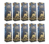 Idena 30497-10 - Bolsas de regalo de Feliz Navidad, 10 unidades, bolsas de regalo de tamaño 12 x 36 x 9 cm, bolsas de papel en negro y dorado