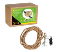Idena 30520 - Cuerda de luces LED con 100 LED en blanco cálido, para exterior e interior, aprox. 9 m de largo, con adaptador solar o de red, temporizador de 8 horas, decoración para casa y jardín